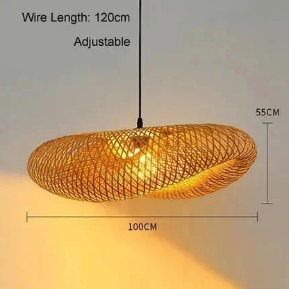 Natural Bamboo Pendant Light Fixture