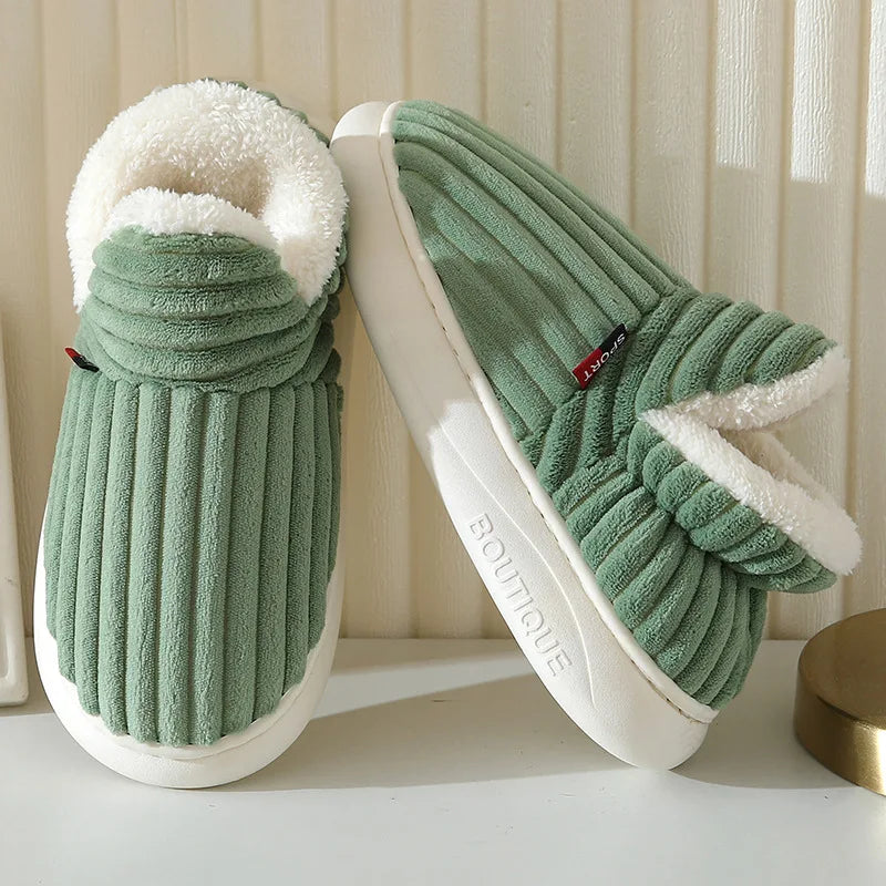 Cozy Faux Fur Ankle Slippers – Soft Warm Indoor Shoes - VogeLuxe