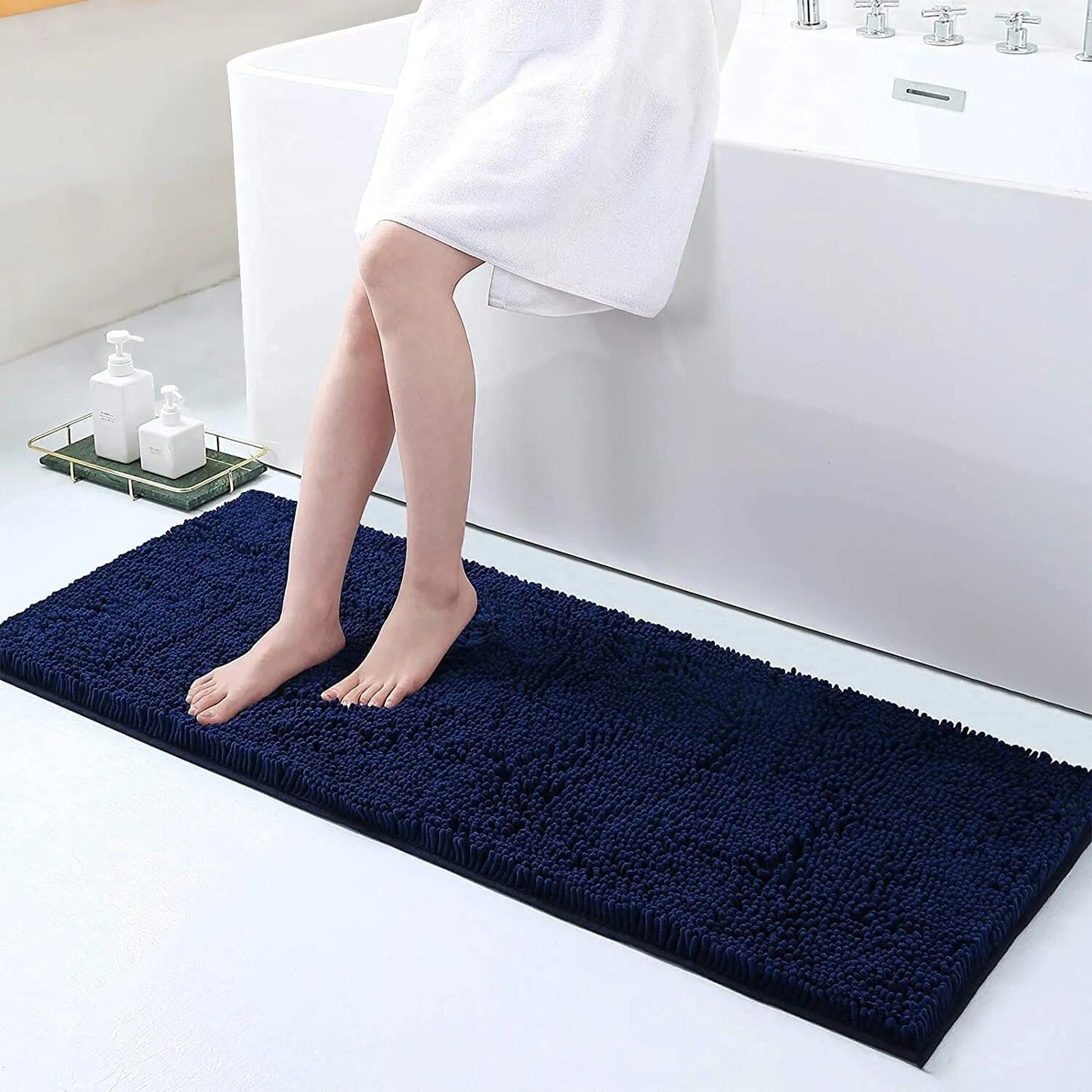 GripMaster Soft Anti Slip Bathroom Mat With Suction Backing