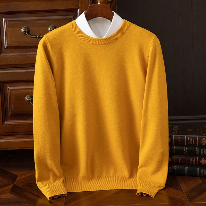 Soft Men's Wool Crew Neck Sweater