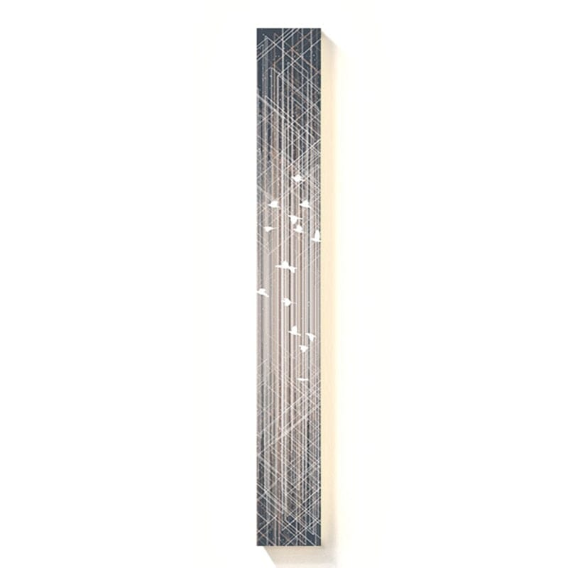 Rustic Fabric Panel Wall Light