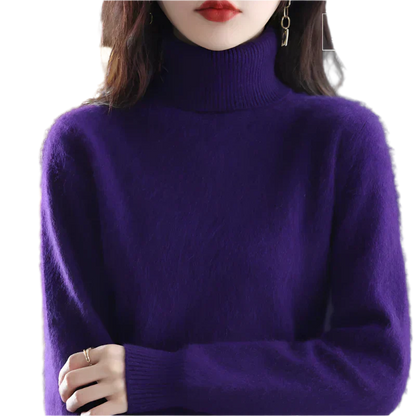 Soft Cashmere Turtleneck Sweater For Women