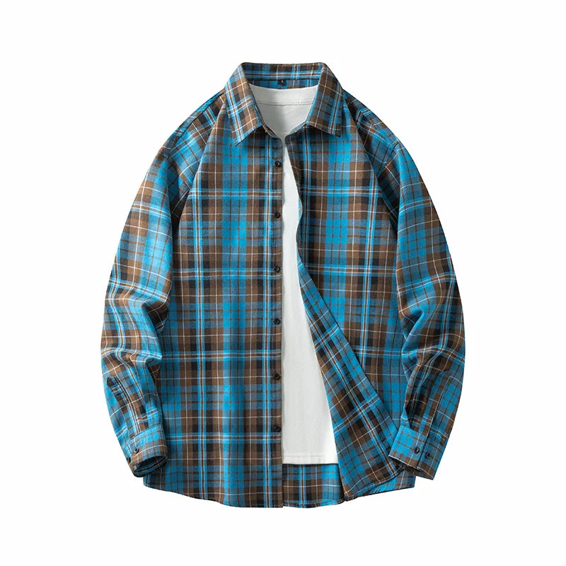 Comfortable Plaid Flannel Shirt - Cozy Cotton Long Sleeve