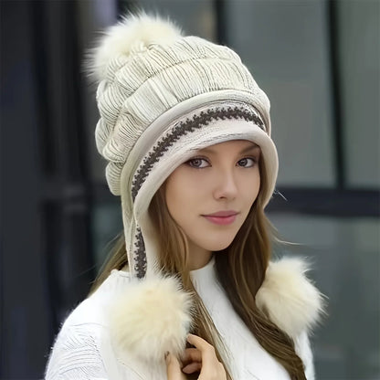 Warm Fleece Lined Winter Beanie Hat