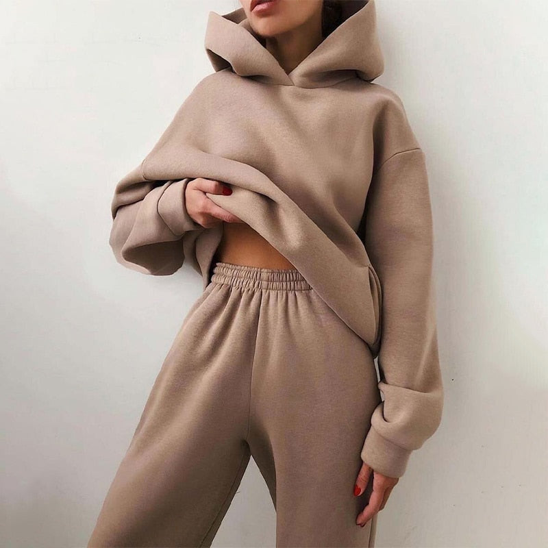 Cozy Women's Casual Sweatpant Hoodie Set