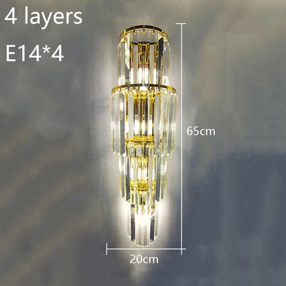 Beautiful Crystal Column Wall Light With Soft Glow