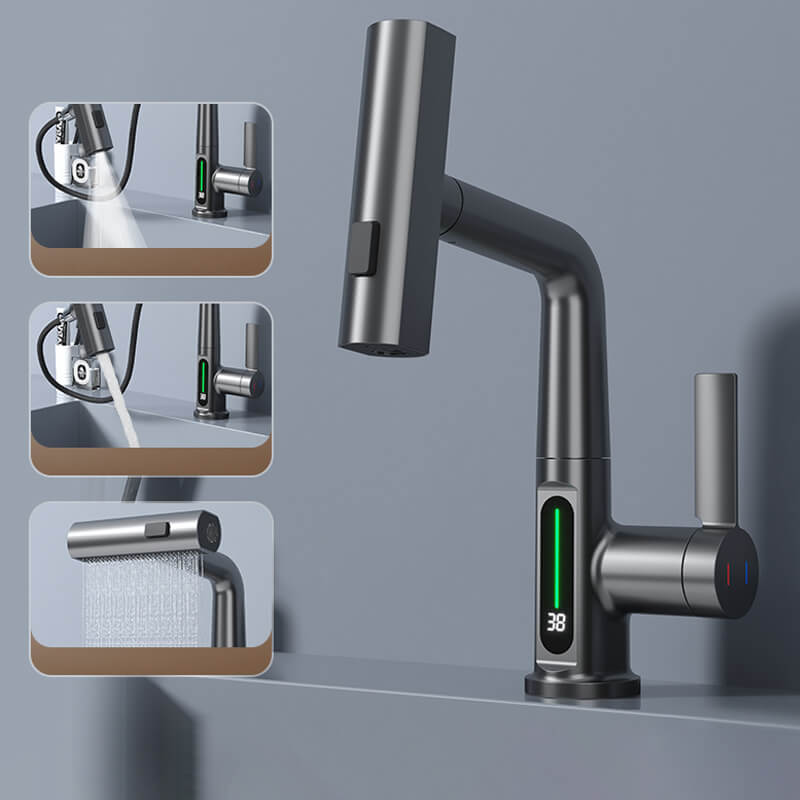 Flexible Kitchen Faucet with Long Pull Out Spray Head