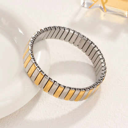 Rose Gold Tone Metal Love Stretch Bracelet