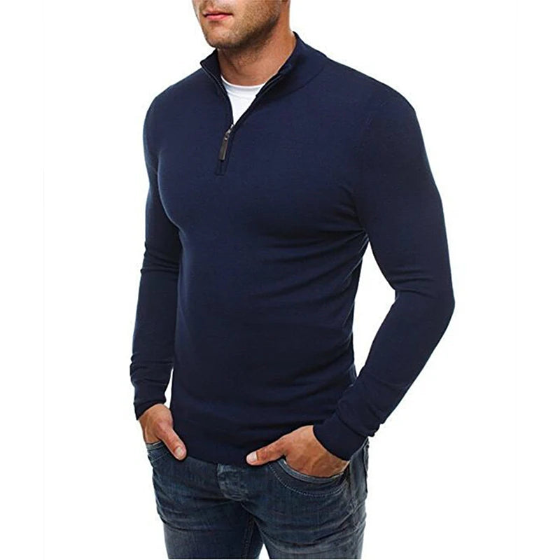 Men's Comfortable Fitted Sweater for Autumn Winter