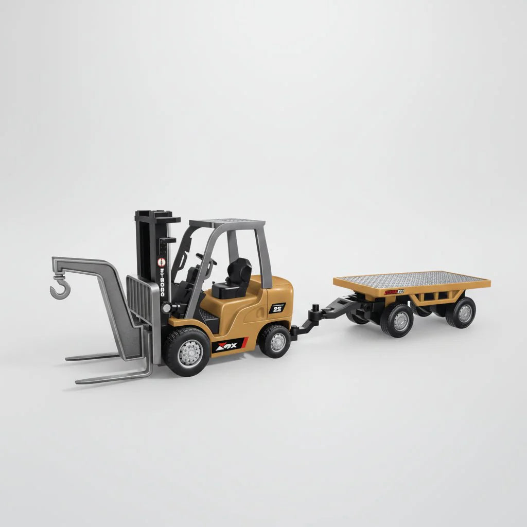 Fun RC Building Vehicle Playset With Crane And Digger