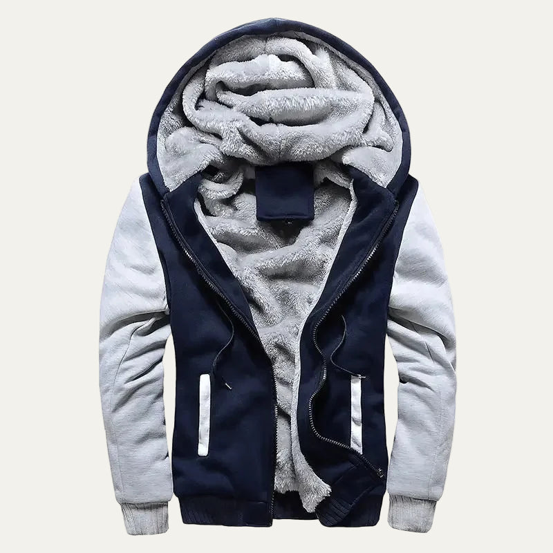 VogeLuxe | Men’s Thermal Fleece Lined Hooded Zip Jacket