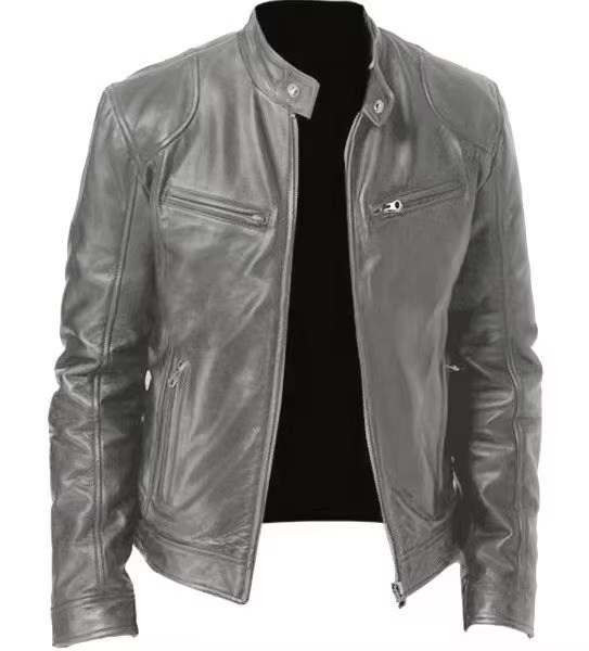 Relaxed Fit Men's Button Collar Jacket