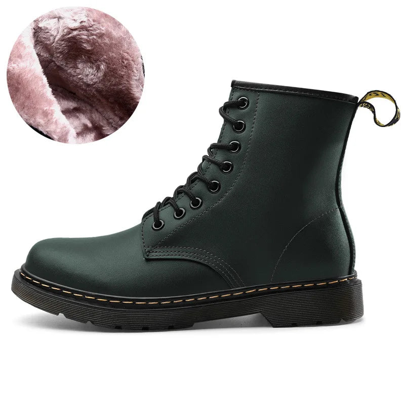 Insulated Leather Waterproof Chelsea Ankle Boots