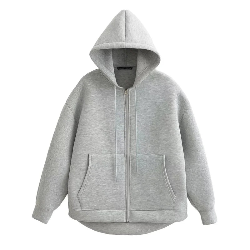 Cozy Women's Relaxed Fit Hoodie with Pockets - BritishElegance