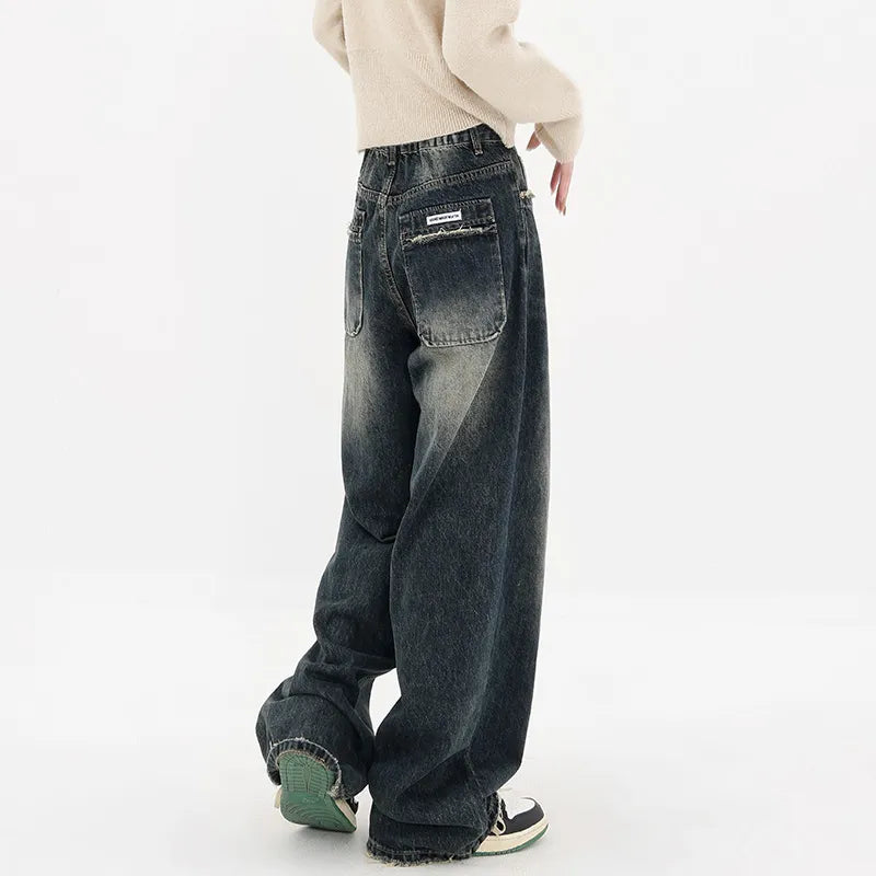 Comfortable Vintage Relaxed Fit Blue Women's Jeans