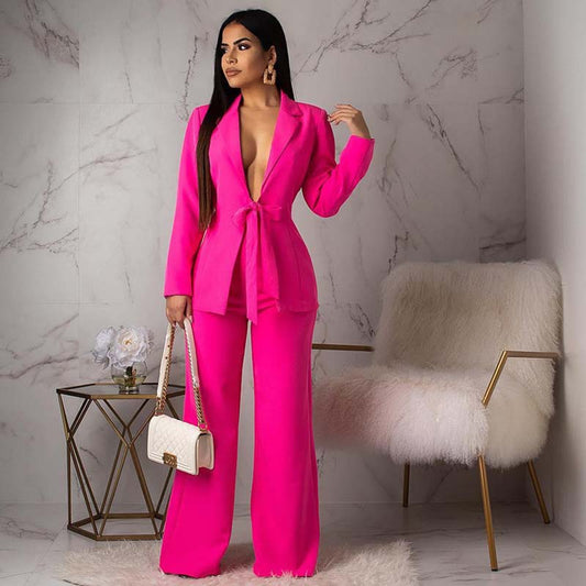 Classic Fit Two Piece Blazer Suit for Women - VogeLuxe