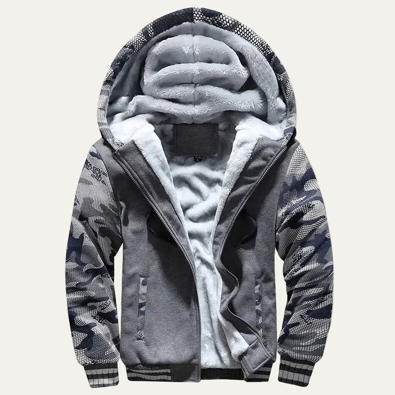 VogeLuxe | Men’s Thermal Fleece Lined Hooded Zip Jacket