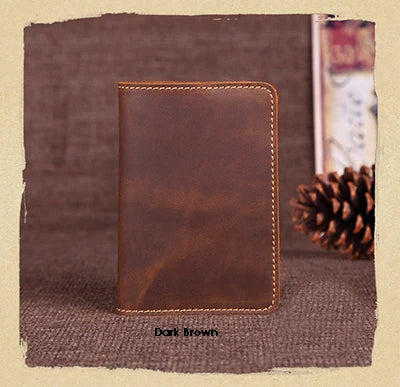 Real Leather Travel Passport Holder