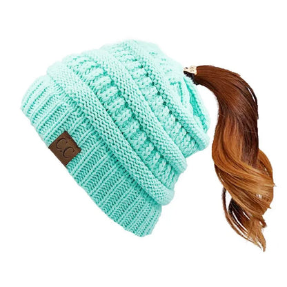 Warm Slouchy Cable Knit Hat