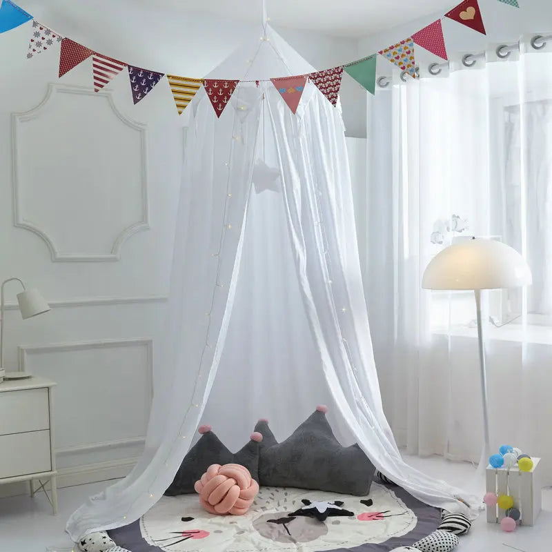 Colorful Kids Bed Curtain With Tassels