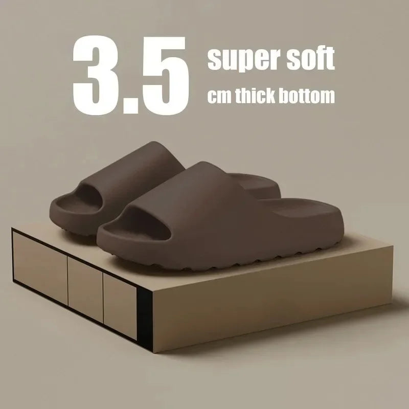 Soft Foam Slides - Cozy Brown House Slippers