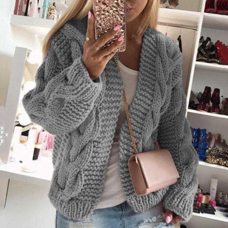 Big Soft Chunky Knit Cardigan for Women