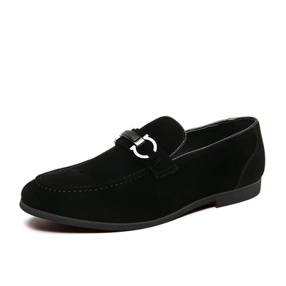 Leather Brown Slip On Moccasin Shoes For Men