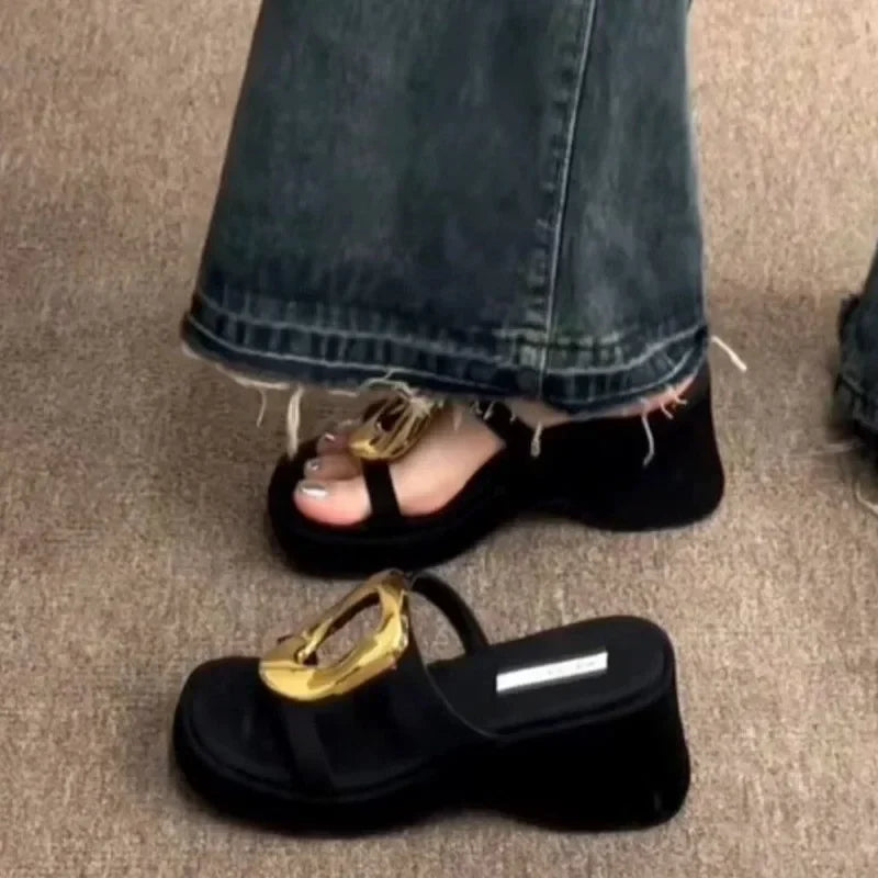Ladies' Buckle Detail High Heel Sandals - VogeLuxe