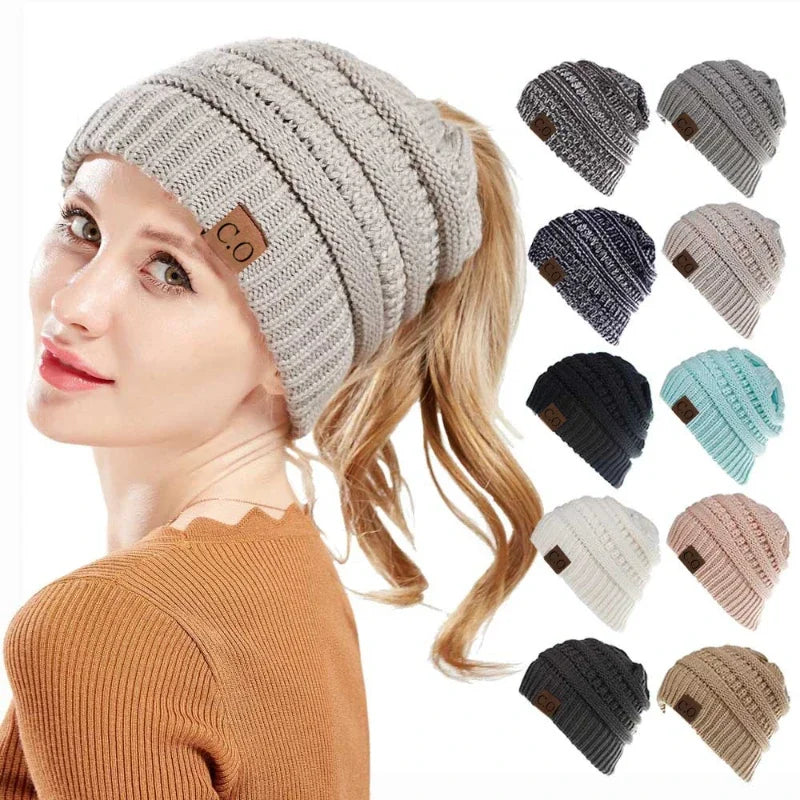Cozy Slouchy Knit Hair Beanie - BritishElegance