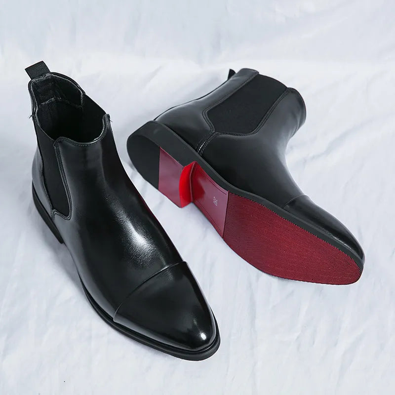 Classic Leather Ankle Boots for Men - VogeLuxe