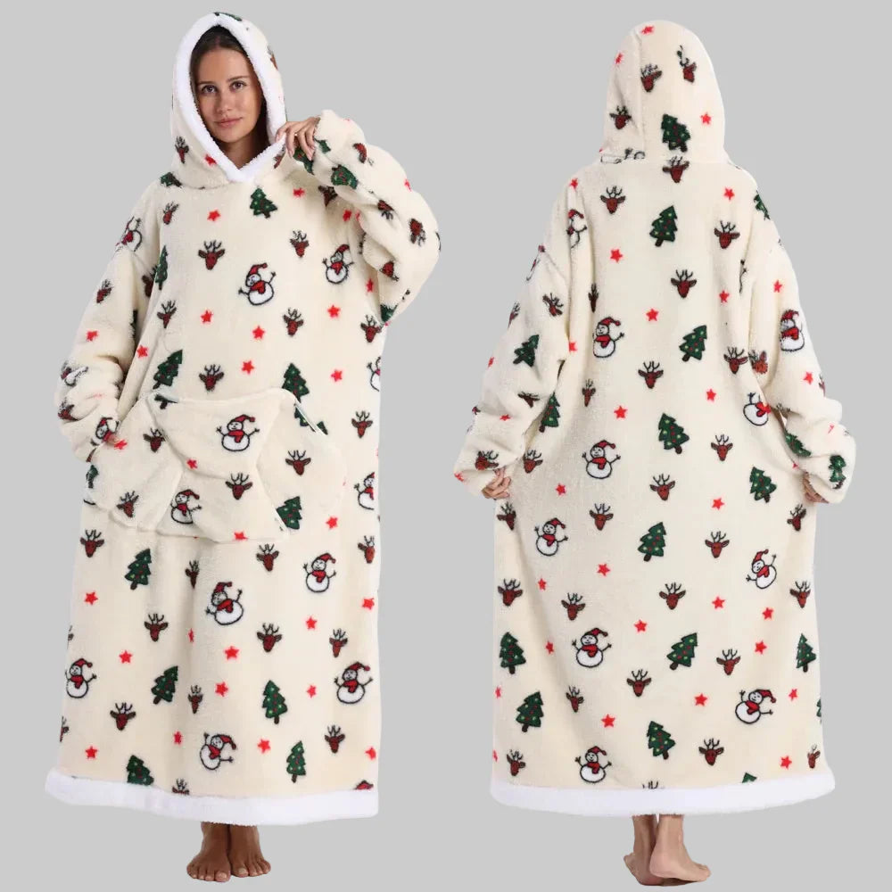 Cozy Wearable Hooded Blanket for Adults