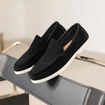 Men's Soft Suede Slip-On Loafers – Comfortable Grip Shoes