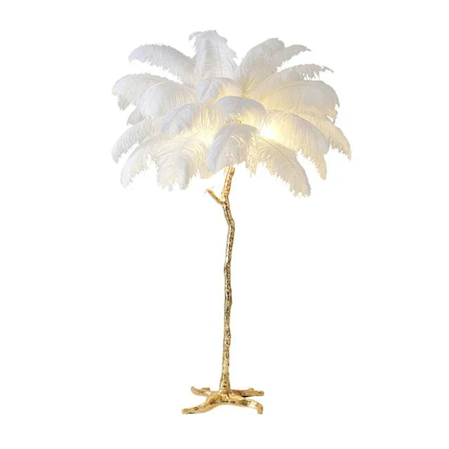 Luxurious Copper Feather Floor Lamp