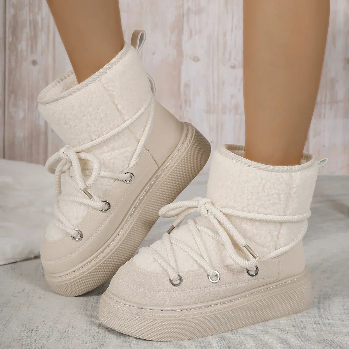 Warm Women's Buckle Snow Boots