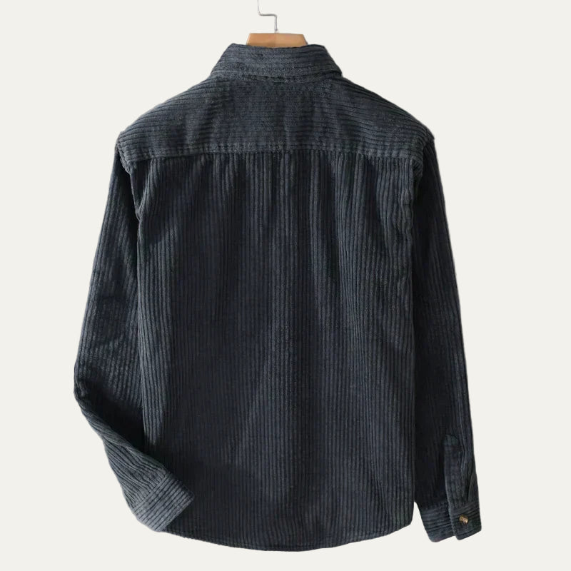 VogeLuxe | Men’s Wide Wale Corduroy Button Up Overshirt