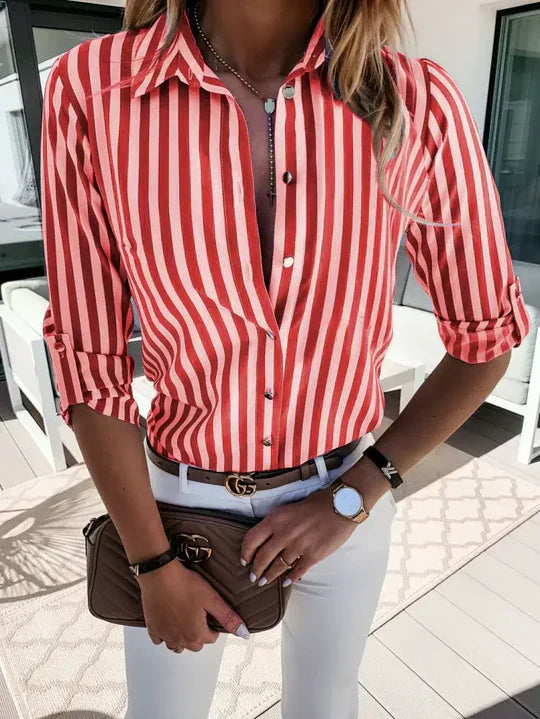 Stylish Summer Striped Women's Blouse