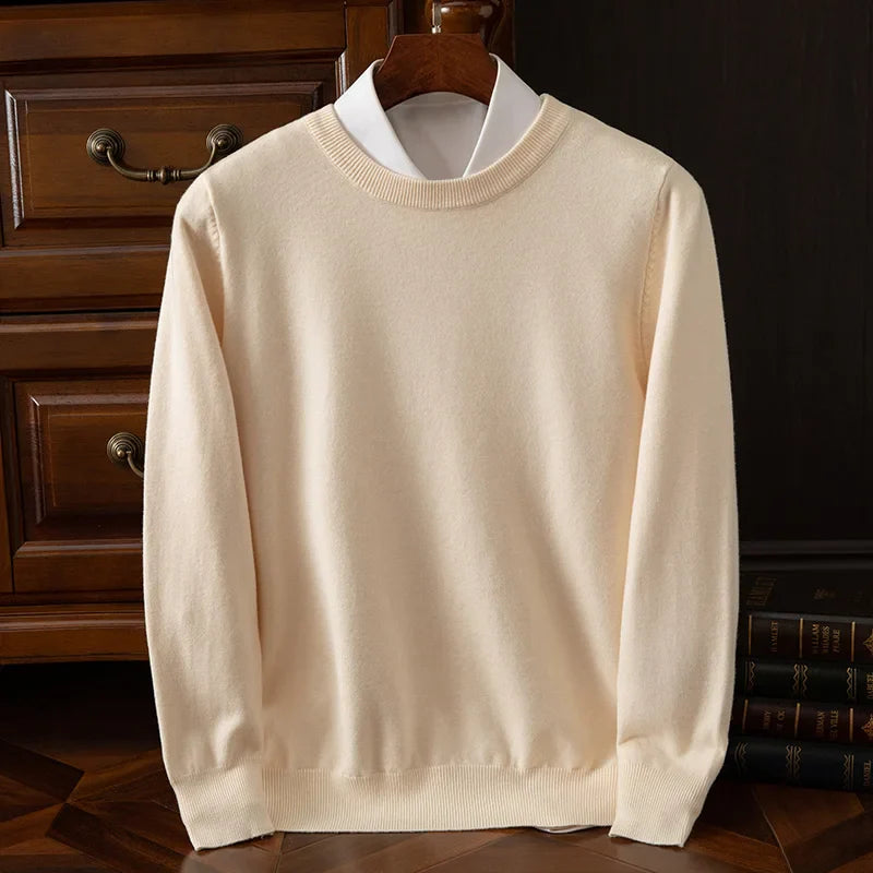 Soft Men's Wool Crew Neck Sweater - VogeLuxe