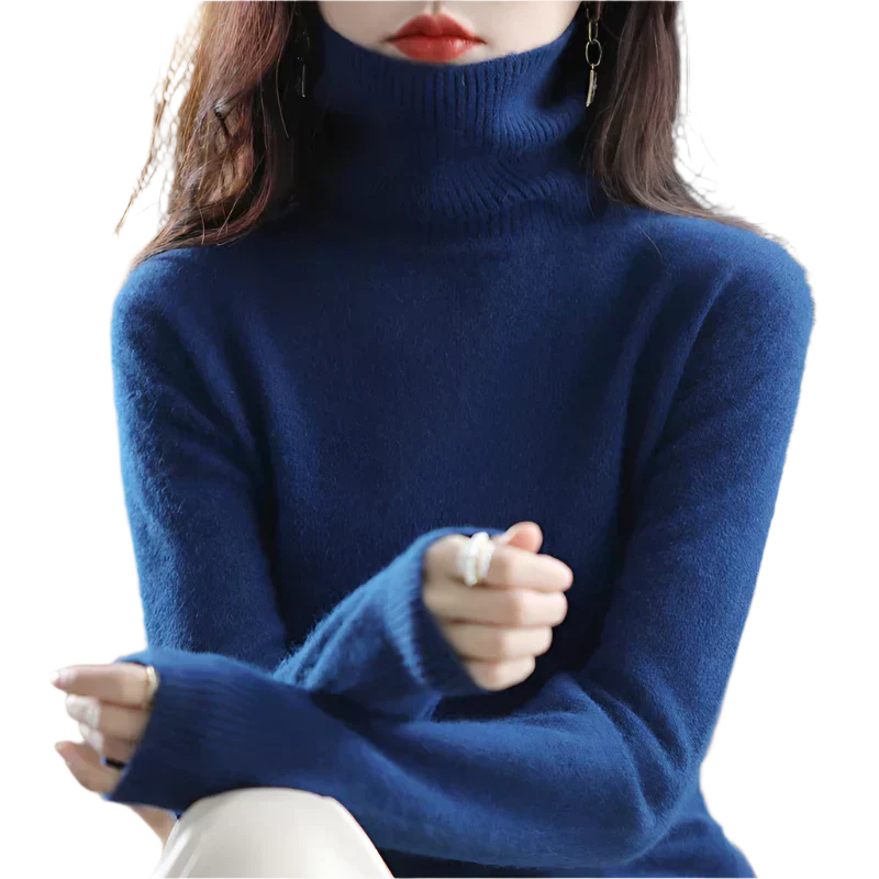 Soft Cashmere Turtleneck Sweater For Women