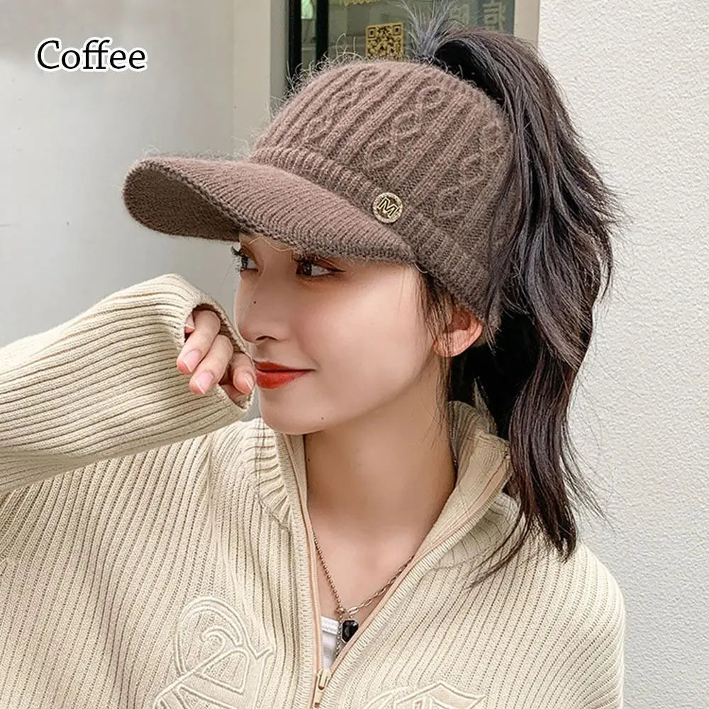 Warm Fuzzy Rabbit Fur Winter Hat