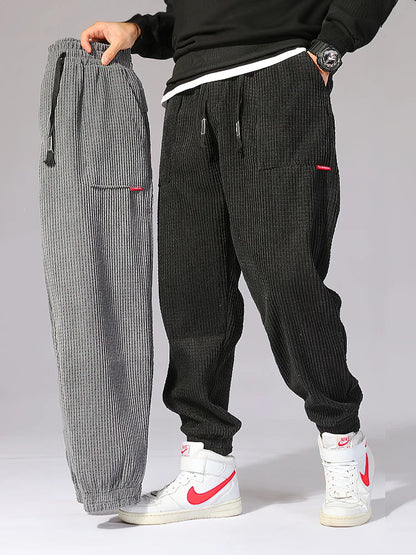 Casual Corduroy Pants - Loose Fit Mens Joggers - VogeLuxe
