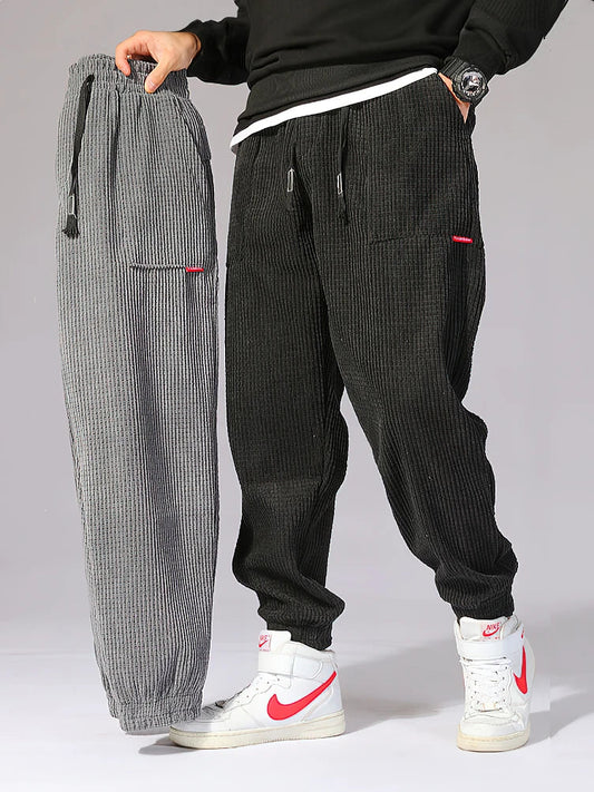 Casual Corduroy Pants - Loose Fit Mens Joggers - VogeLuxe