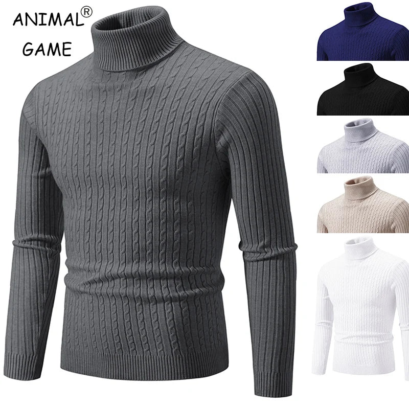 Men's Warm Crew Neck Knit Sweater - VogeLuxe