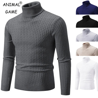 Men's Warm Crew Neck Knit Sweater - VogeLuxe
