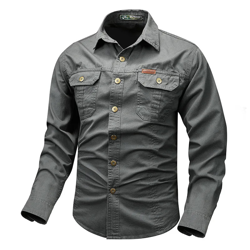 Classic Fit Men's Long Sleeve Casual Shirt - VogeLuxe