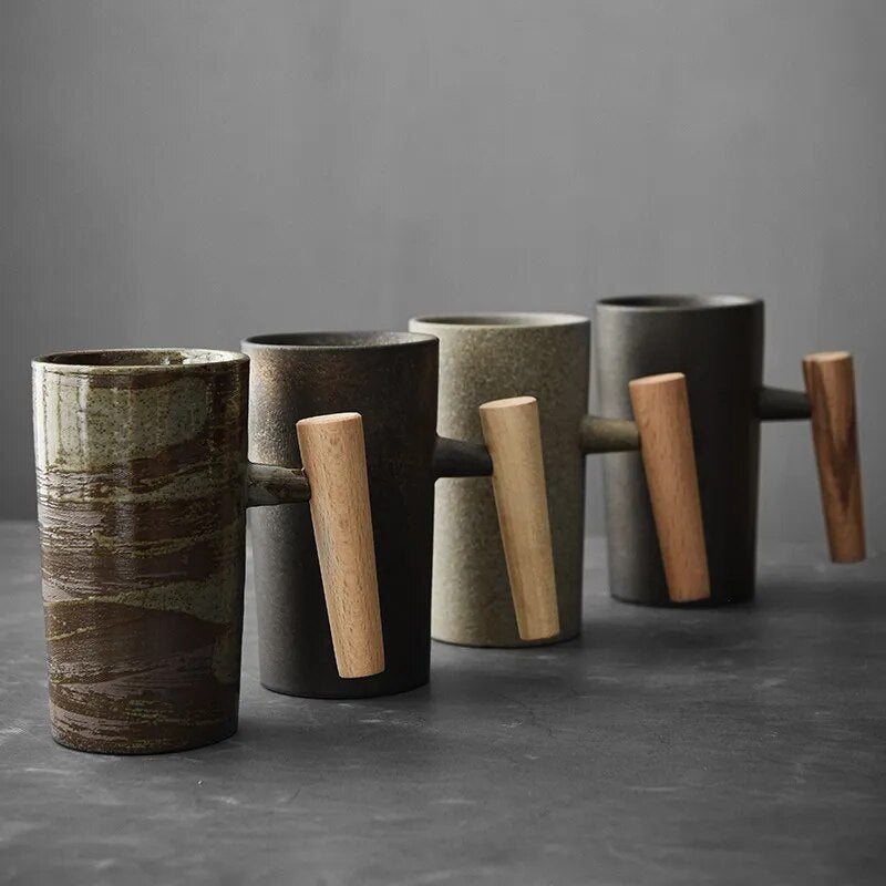 Earthy Ceramic Coffee Mugs Natural Collection - VogeLuxe