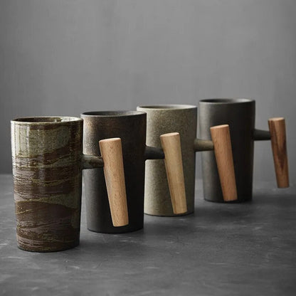 Earthy Ceramic Coffee Mugs Natural Collection - VogeLuxe