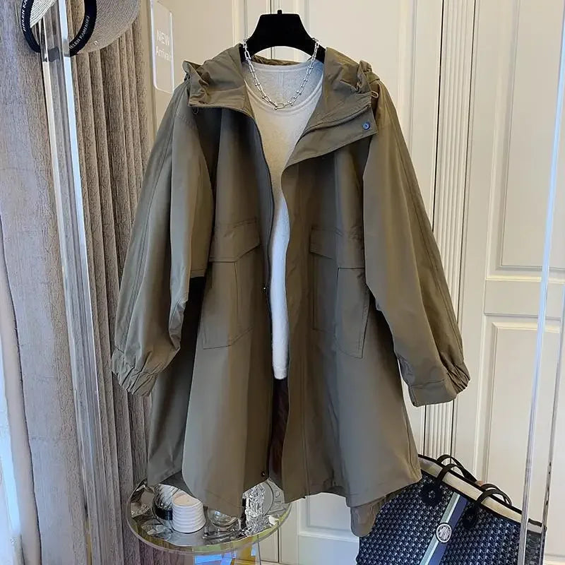 Relaxed Fit Hooded Winter Coat for Women