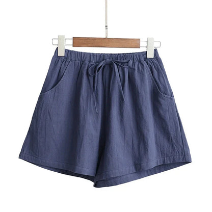 Comfortable Casual High Waist Linen Shorts
