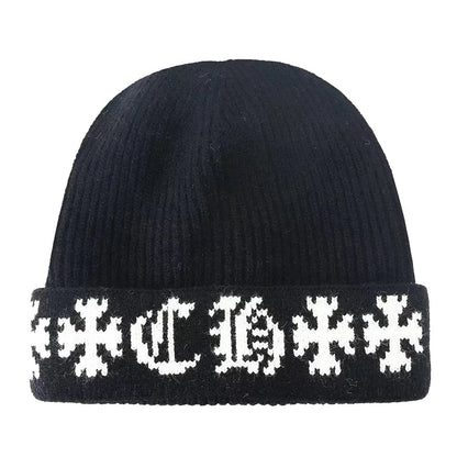 Cosy Graphic Beanie - Warm Winter Knit Cap
