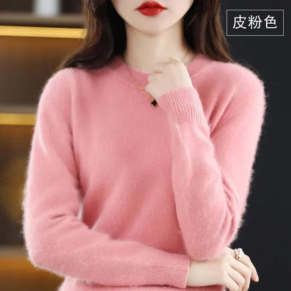 Soft Women's Cashmere Crew Neck Fitted Sweater